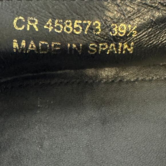 Yves Saint Laurent YSL Black Leather Logo Espadrilles Women’s 39.5 - Picture 11 of 12